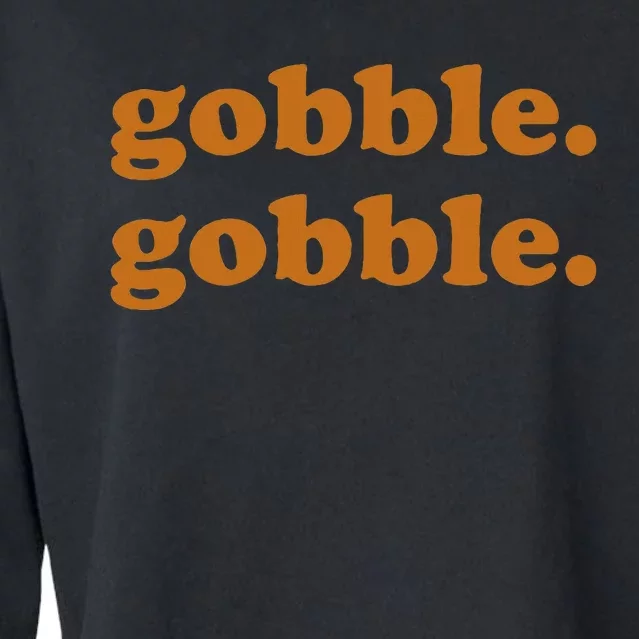 Gobble Gobble Turkey Trot Cropped Pullover Crew