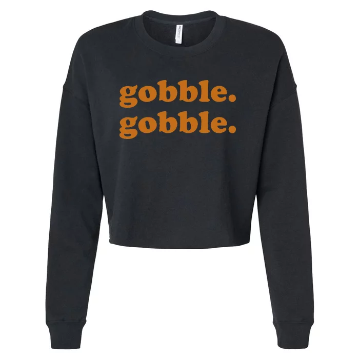 Gobble Gobble Turkey Trot Cropped Pullover Crew