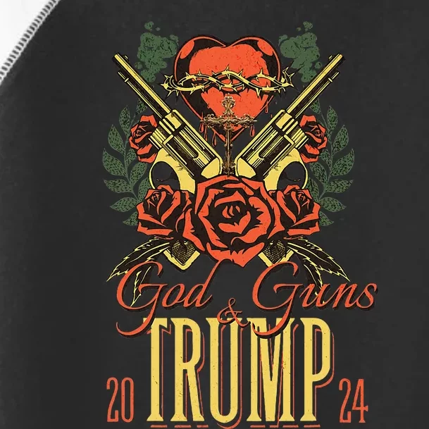 God Guns & Trump 2024 2a Support Toddler Fine Jersey T-Shirt