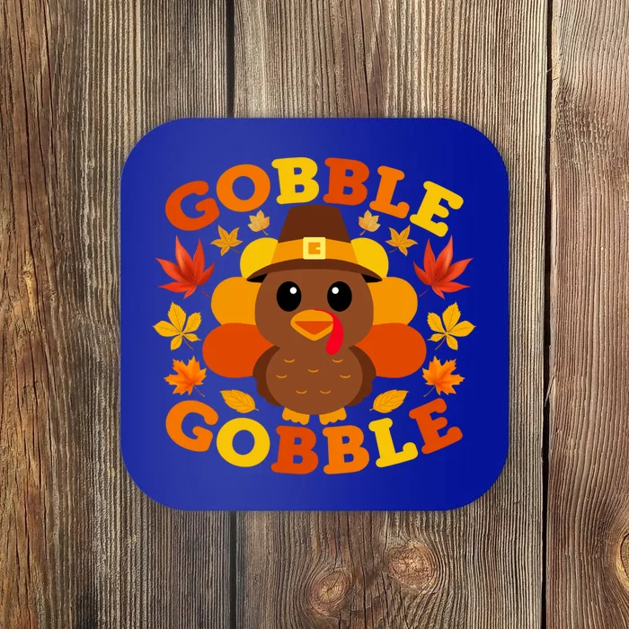 Gobble Gobble Turkey Funny Thanksgiving Gift Coaster