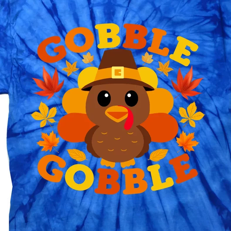 Gobble Gobble Turkey Funny Thanksgiving Gift Tie-Dye T-Shirt