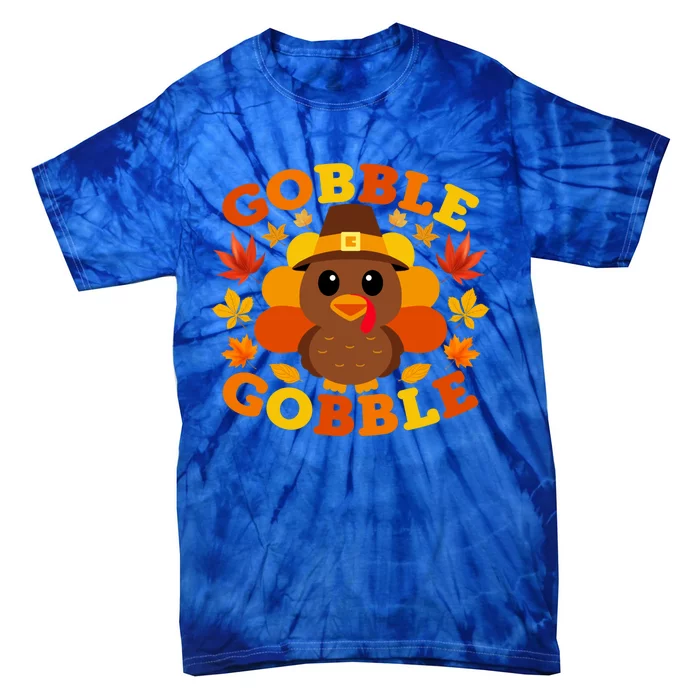 Gobble Gobble Turkey Funny Thanksgiving Gift Tie-Dye T-Shirt