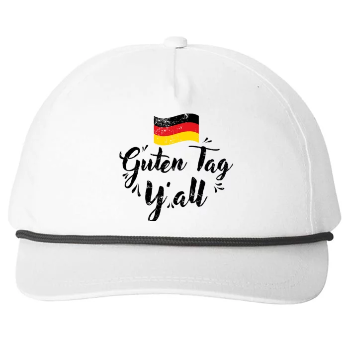 Germany Guten Tag Y All Snapback Five-Panel Rope Hat