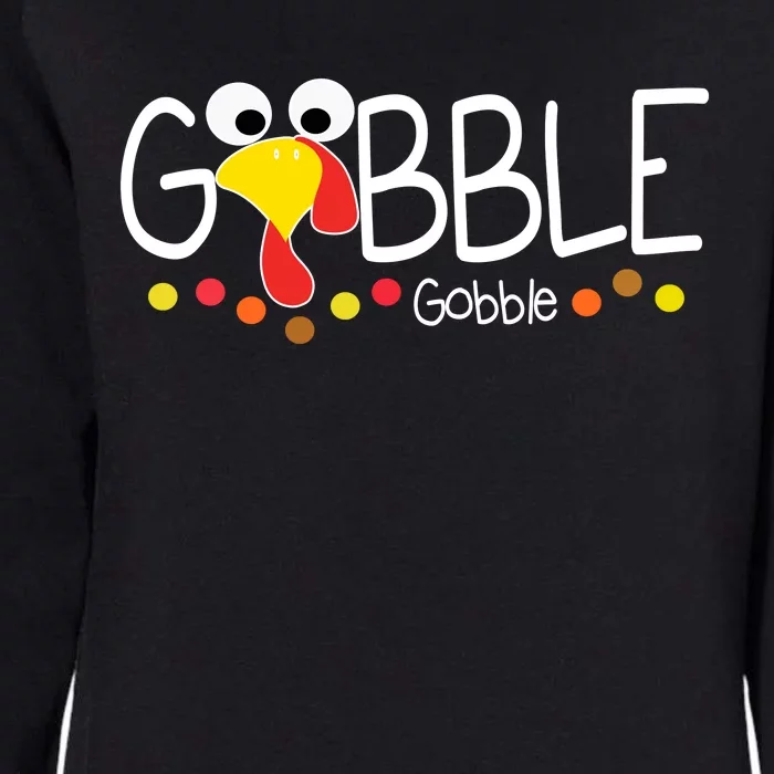 Gobble Gobble Thanksgiving Turkey Festive Womens California Wash Sweatshirt