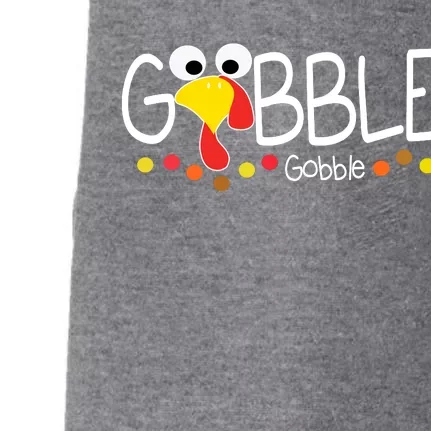 Gobble Gobble Thanksgiving Turkey Festive Doggie 3-End Fleece Hoodie