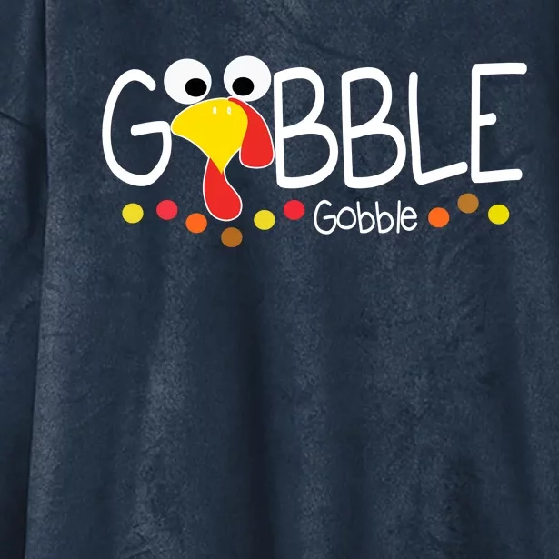 Gobble Gobble Thanksgiving Turkey Festive Hooded Wearable Blanket