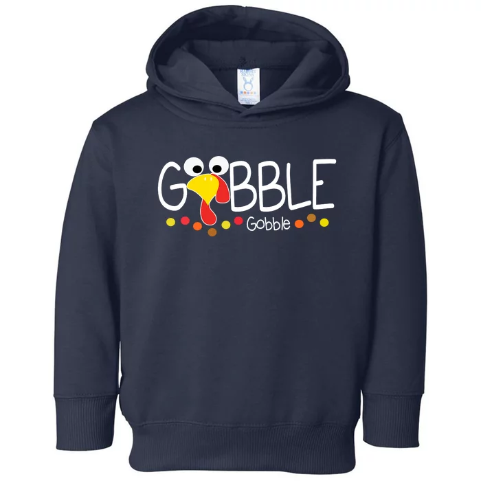 Gobble Gobble Thanksgiving Turkey Festive Toddler Hoodie