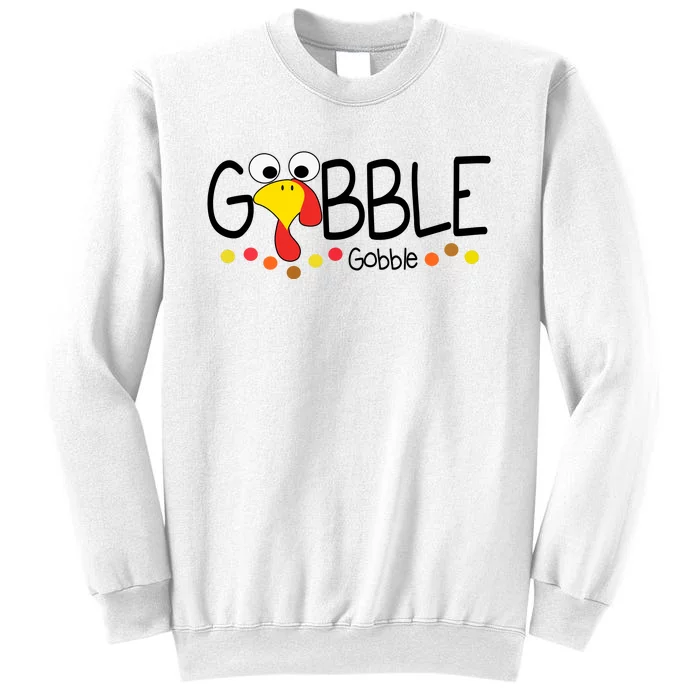 Gobble Gobble Thanksgiving Turkey Festive Sweatshirt