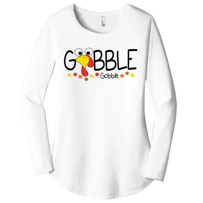 Gobble Gobble Thanksgiving Turkey Festive Women's Perfect Tri Tunic Long Sleeve Shirt