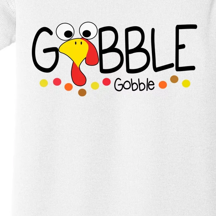 Gobble Gobble Thanksgiving Turkey Festive Baby Bodysuit