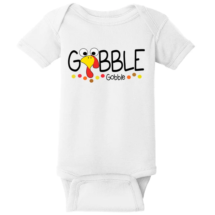 Gobble Gobble Thanksgiving Turkey Festive Baby Bodysuit