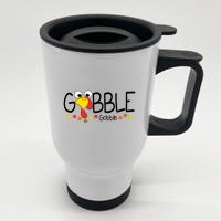 Gobble Gobble Thanksgiving Turkey Festive Stainless Steel Travel Mug