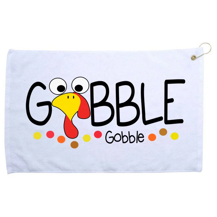 Gobble Gobble Thanksgiving Turkey Festive Grommeted Golf Towel