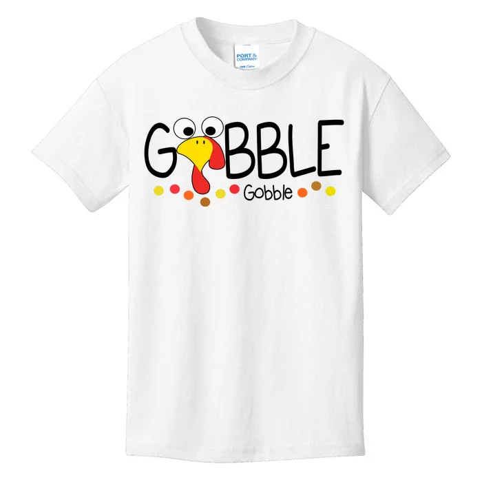 Gobble Gobble Thanksgiving Turkey Festive Kids T-Shirt