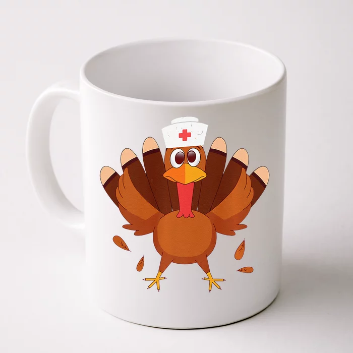 Gobble Gobble Turkey Joke Cute Thanksgiving Nurse Front & Back Coffee Mug