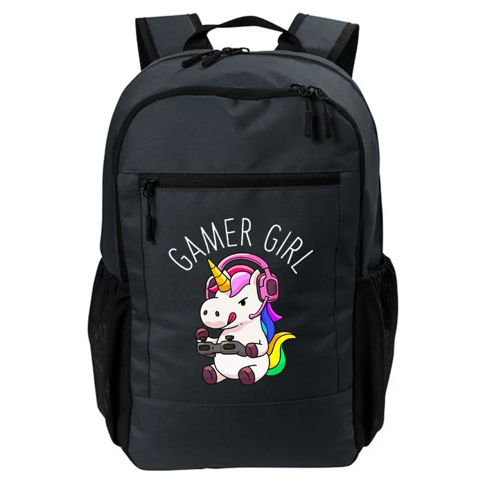 Gamer Girl Unicorn Gaming Cute Video Game Gift Daily Commute Backpack