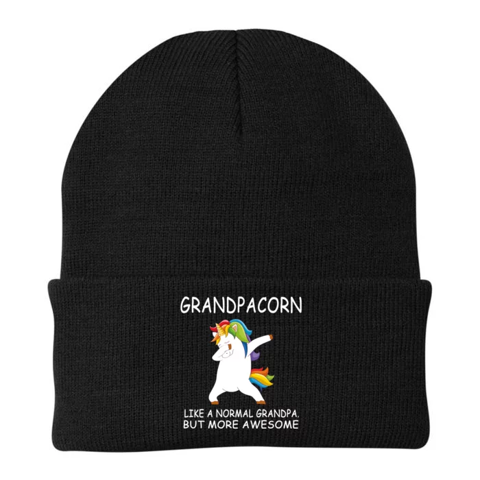 Grandpacorn Grandpa Unicorn Knit Cap Winter Beanie