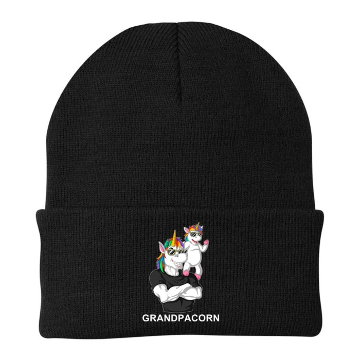 Grandpacorn Grandpa Unicorn Knit Cap Winter Beanie