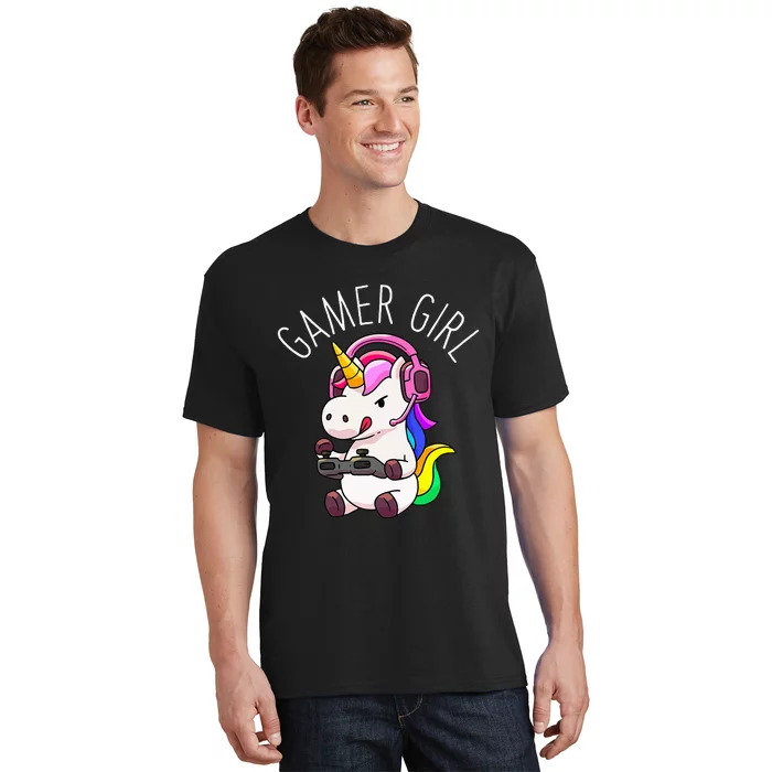 Gamer Girl Unicorn Gaming Cute Video Game Gift Women T-Shirt