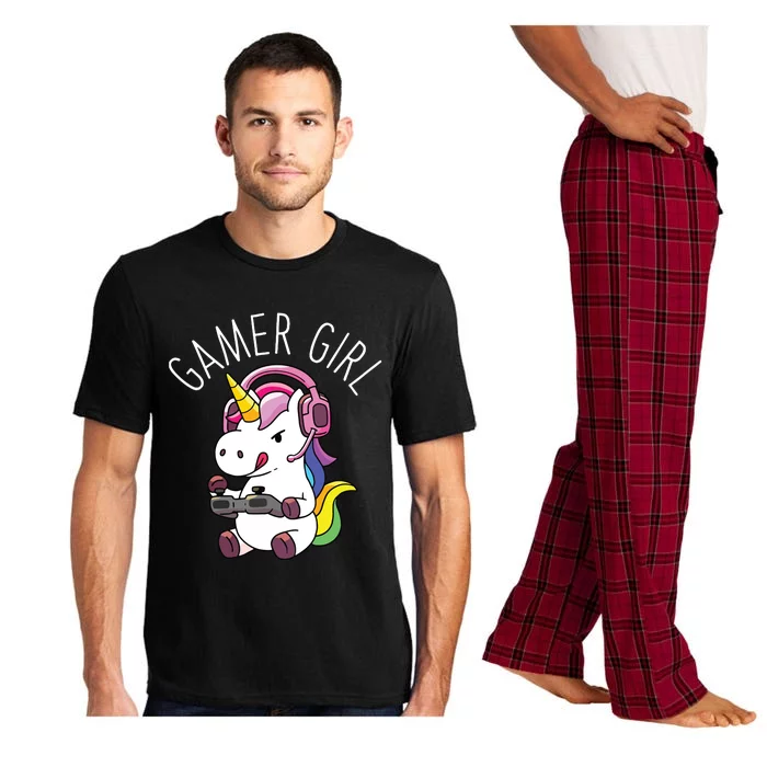 Gamer Girl Unicorn Gaming Cute Video Game Gift Girls Pajama Set