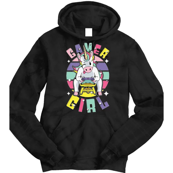 Gamer Girl Unicorn Tie Dye Hoodie