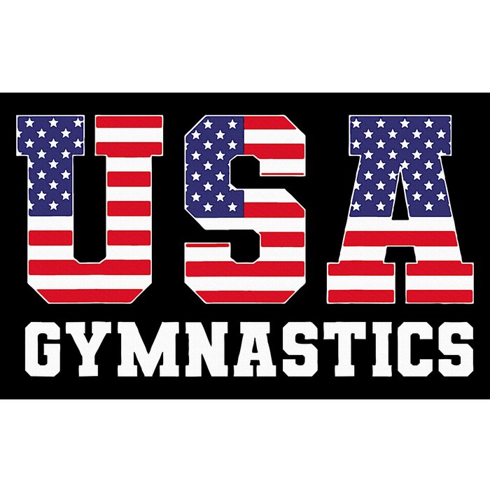 Gymnast Gymnastics Usa American Flag Bumper Sticker