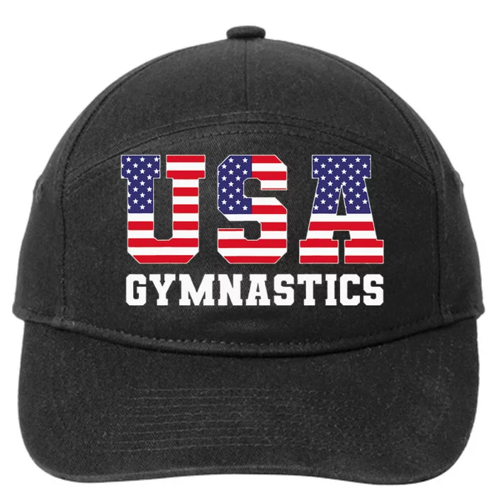 Gymnast Gymnastics Usa American Flag 7-Panel Snapback Hat