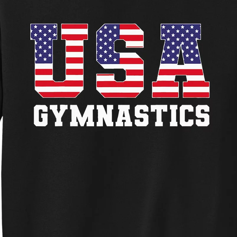 Gymnast Gymnastics Usa American Flag Tall Sweatshirt