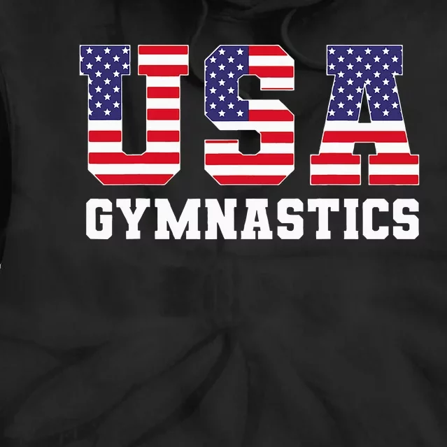 Gymnast Gymnastics Usa American Flag Tie Dye Hoodie