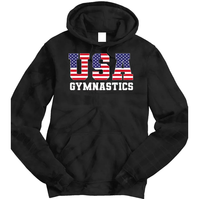 Gymnast Gymnastics Usa American Flag Tie Dye Hoodie