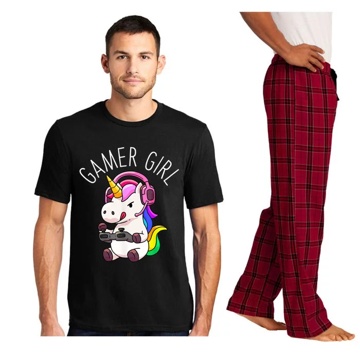 Gamer Girl Unicorn Gaming Cute Video Game Gift Pajama Set