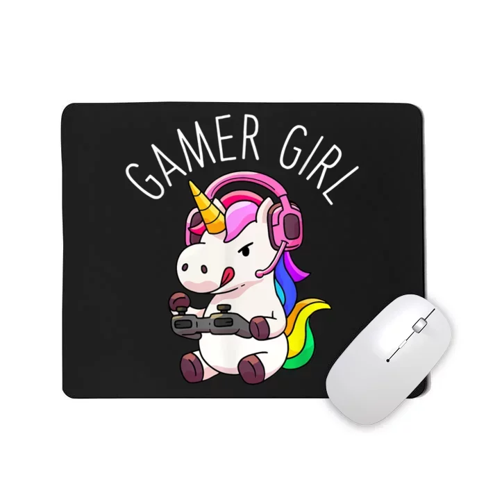 Gamer Girl Unicorn Gaming Cute Video Game Gift Mousepad