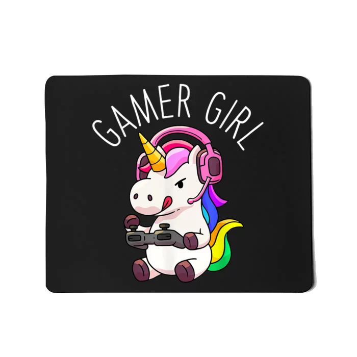 Gamer Girl Unicorn Gaming Cute Video Game Gift Mousepad