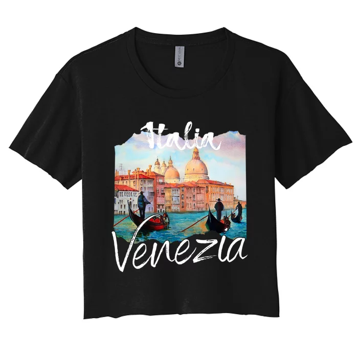 Great Gift Venice Souvenir Venice Italy Women's Crop Top Tee