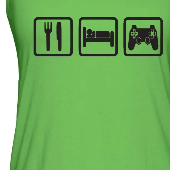 Gamer Gaming Video Game T Eat Sleep Game Ladies Essential Flowy Tank