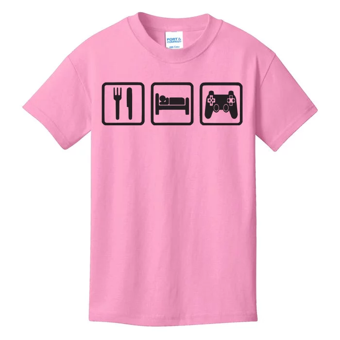 Gamer Gaming Video Game T Eat Sleep Game Kids T-Shirt