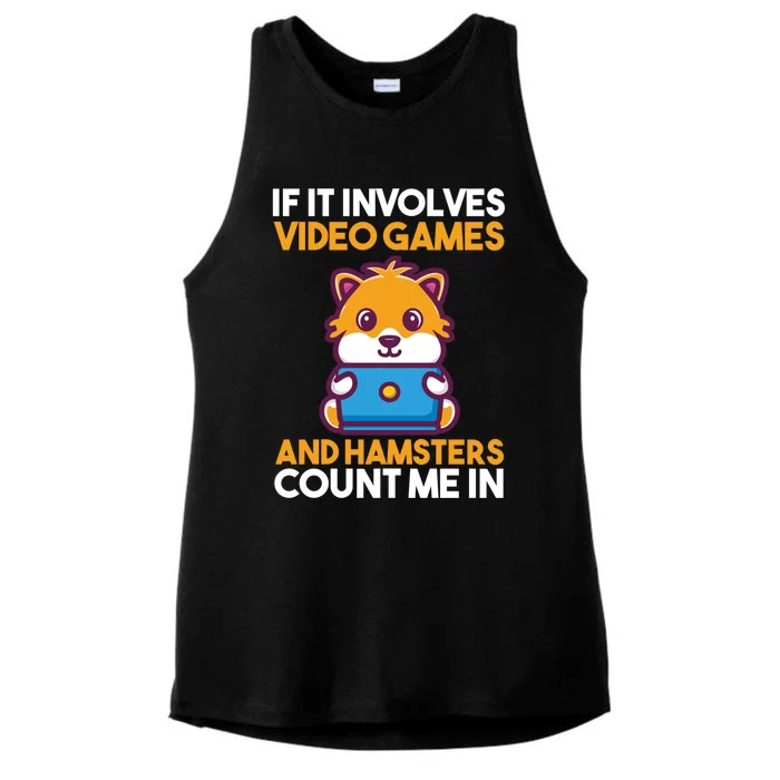 Games Gamer Video Games Hamster Cool Gift Ladies Tri-Blend Wicking Tank