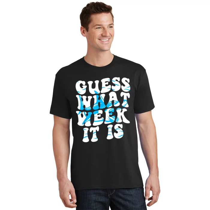 Groovy Guess What Week It Is Funny Shark Joke Shark Lover T-Shirt