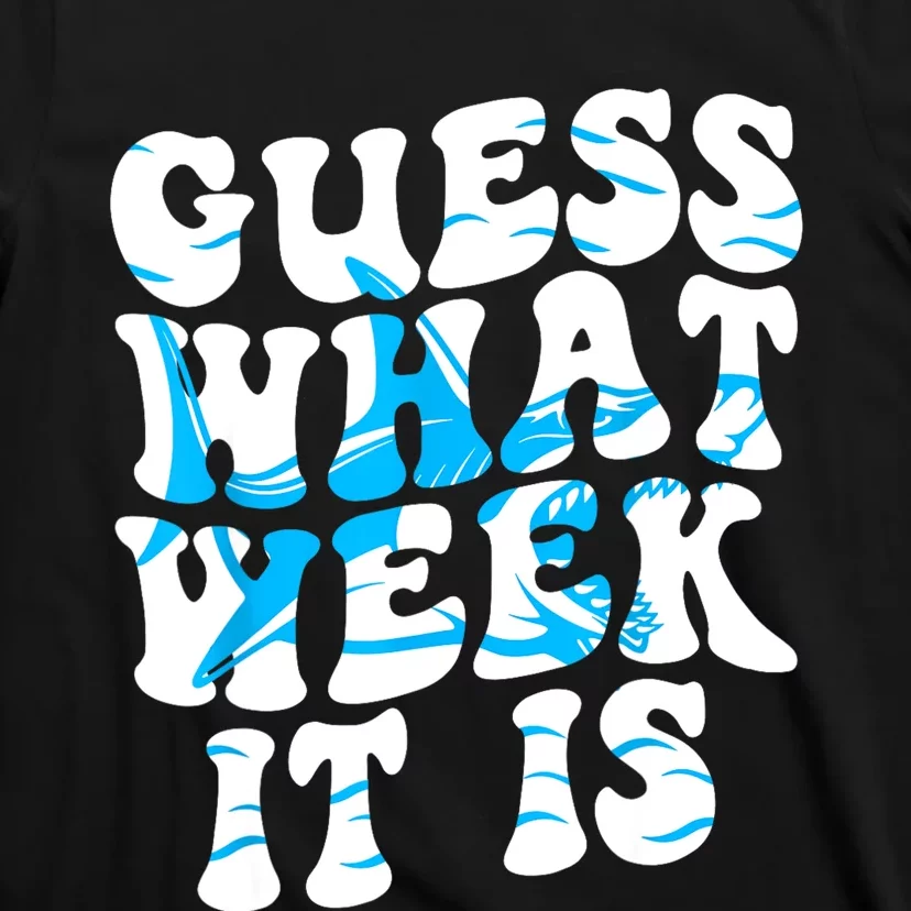 Groovy Guess What Week It Is Funny Shark Joke Shark Lover T-Shirt