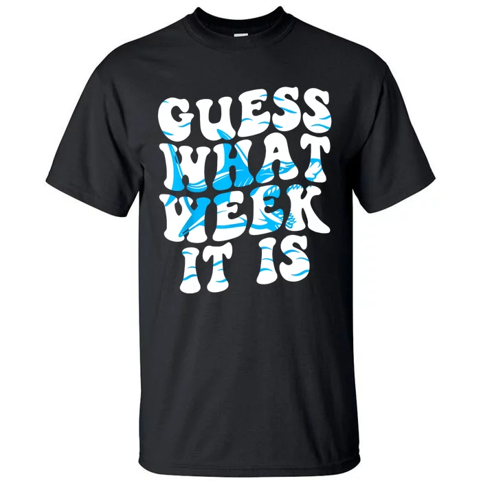 Groovy Guess What Week It Is Funny Shark Joke Shark Lover Tall T-Shirt