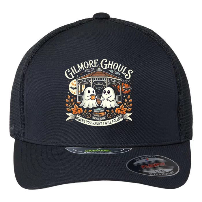 Gilmore Ghouls Where You Haunt I Will Follow Apparel Flexfit Unipanel Trucker Cap