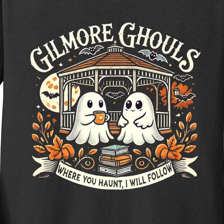 Gilmore Ghouls Where You Haunt I Will Follow Apparel Kids Long Sleeve Shirt