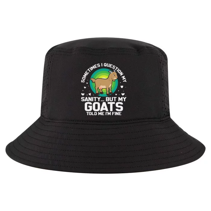 Goat Guidance Whimsical Sanity Check Cool Comfort Performance Bucket Hat