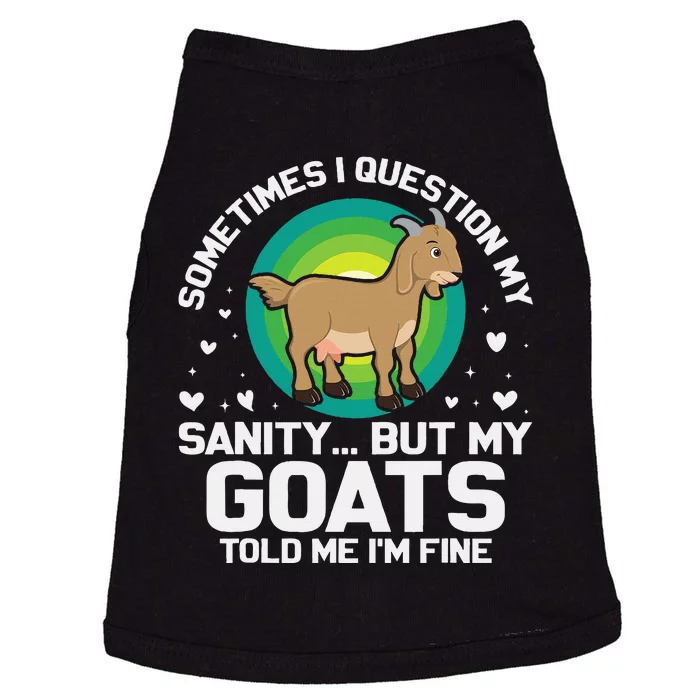 Goat Guidance Whimsical Sanity Check Doggie Tank