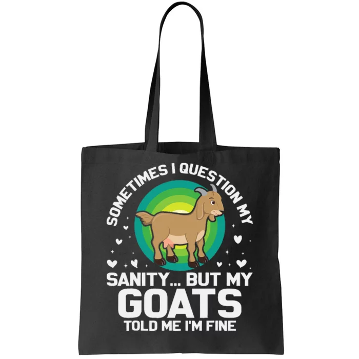 Goat Guidance Whimsical Sanity Check Tote Bag