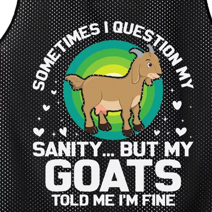 Goat Guidance Whimsical Sanity Check Mesh Reversible Basketball Jersey Tank