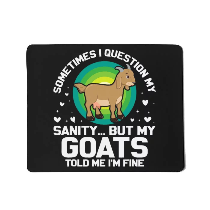 Goat Guidance Whimsical Sanity Check Mousepad