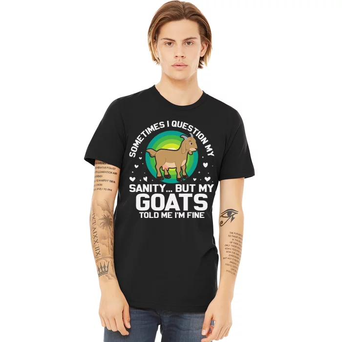 Goat Guidance Whimsical Sanity Check Premium T-Shirt