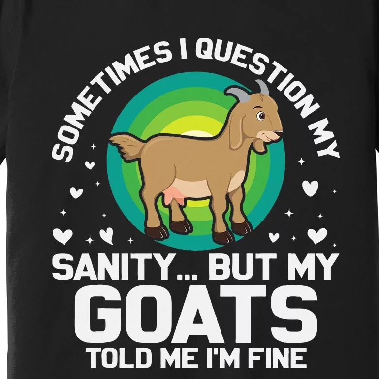 Goat Guidance Whimsical Sanity Check Premium T-Shirt