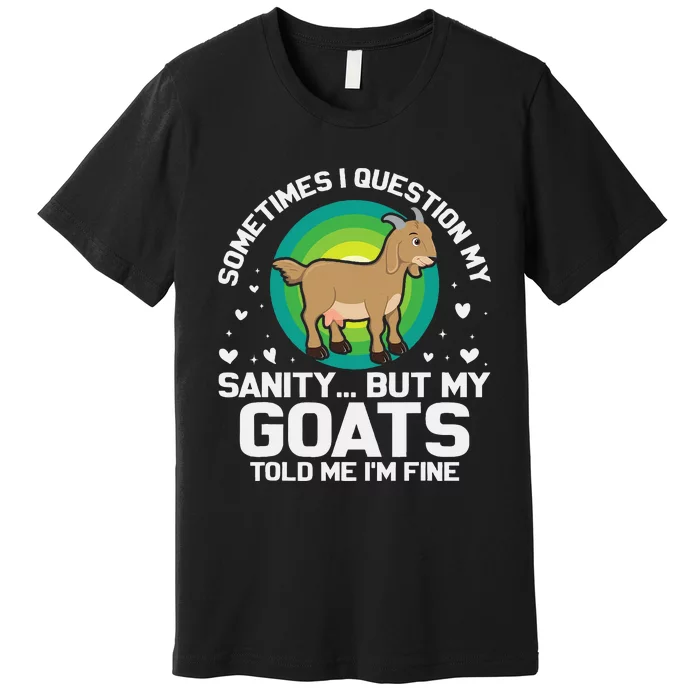 Goat Guidance Whimsical Sanity Check Premium T-Shirt